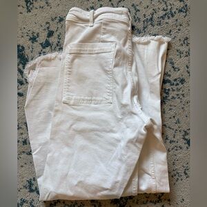 Zara White Denim Pants